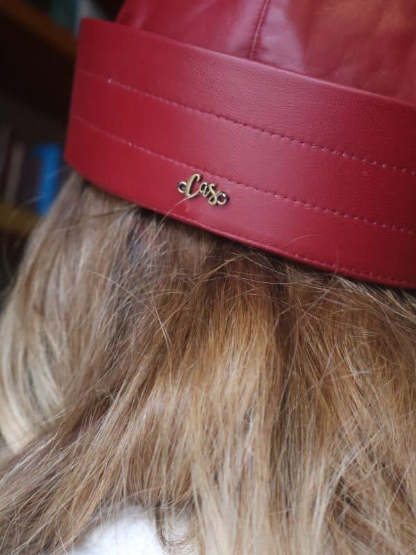 Kate en Cuir Bordeau
